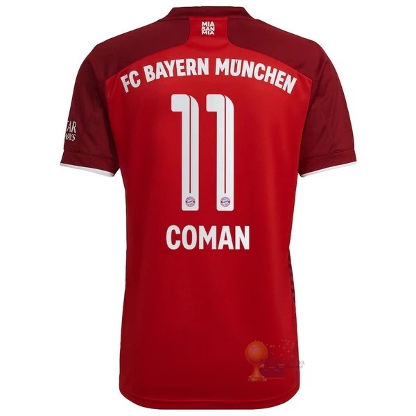 Calcio Maglie NO.11 Coman Home Maglia Bayern München 2021 2022 Rosso