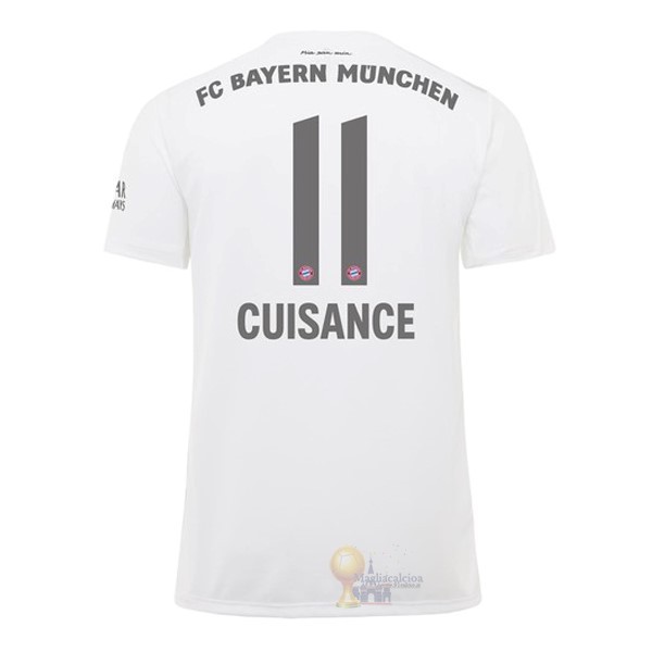 Calcio Maglie NO.11 Cuisance Away Maglia Bayern München 2019 2020 Bianco