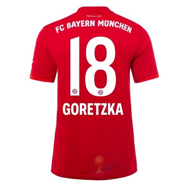 Calcio Maglie NO.18 GOroetzka Home Maglia Bayern München 2019 2020 Rosso