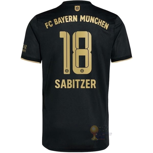 Calcio Maglie NO.18 Sabitzer Away Maglia Bayern München 2021 2022 Nero