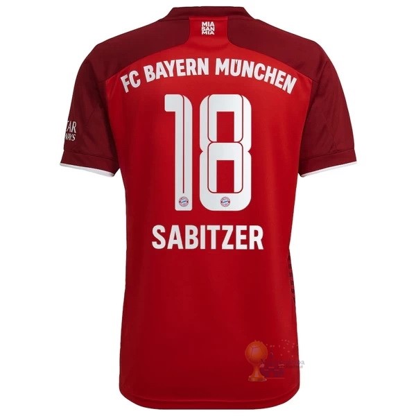 Calcio Maglie NO.18 Sabitzer Home Maglia Bayern München 2021 2022 Rosso