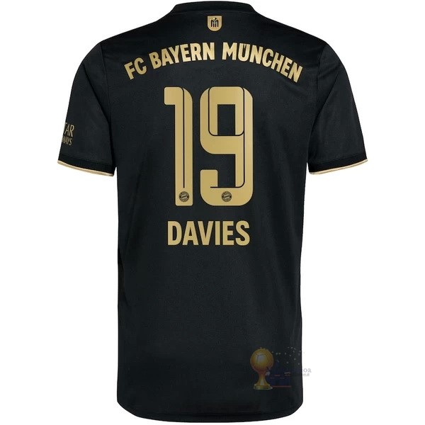 Calcio Maglie NO.19 Davies Away Maglia Bayern München 2021 2022 Nero