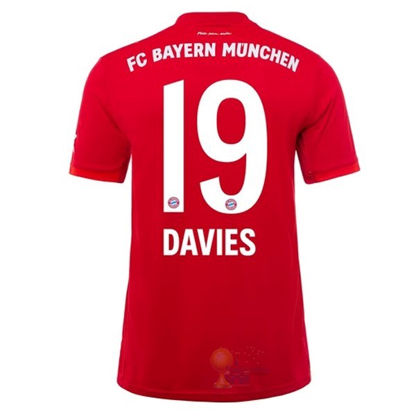 Calcio Maglie NO.19 Davies Home Maglia Bayern München 2019 2020 Rosso