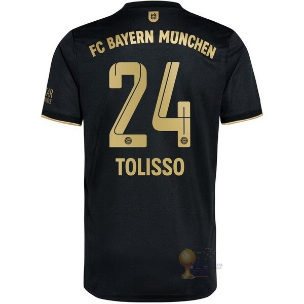 Calcio Maglie NO.24 Tolisso Away Maglia Bayern München 2021 2022 Nero