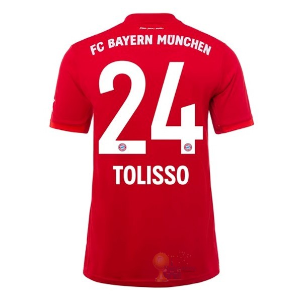 Calcio Maglie NO.24 Tolisso Home Maglia Bayern München 2019 2020 Rosso