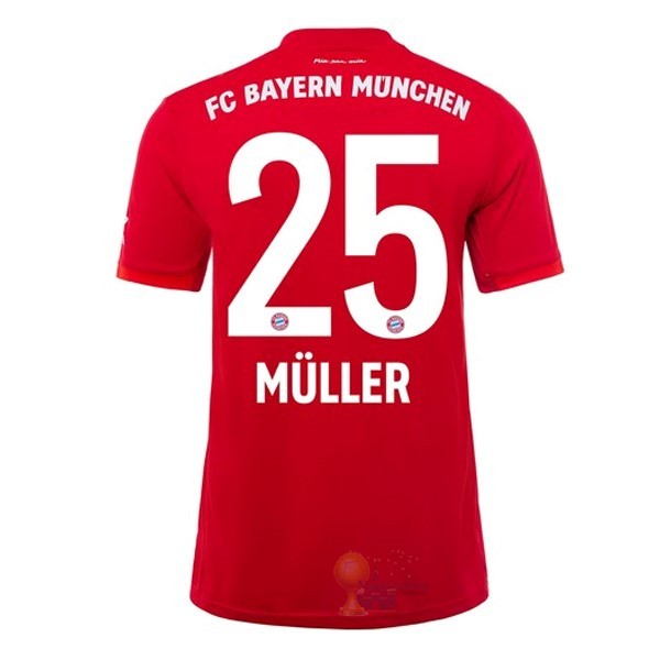 Calcio Maglie NO.25 Muller Home Maglia Bayern München 2019 2020 Rosso