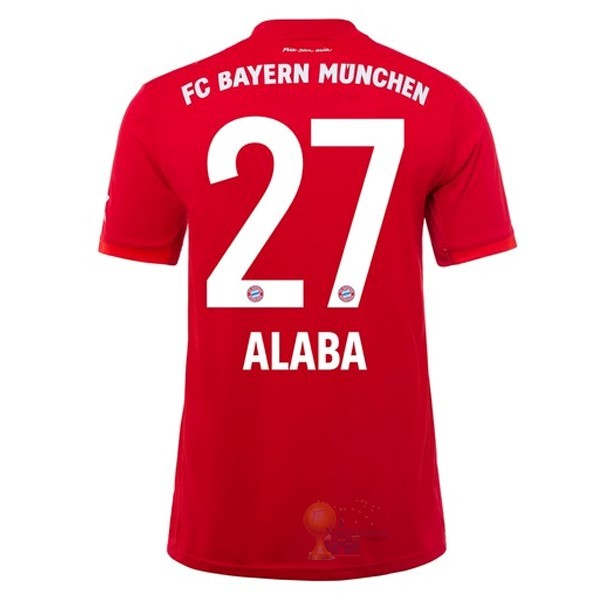 Calcio Maglie NO.27 Alaba Home Maglia Bayern München 2019 2020 Rosso