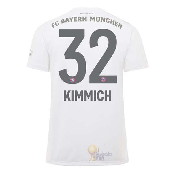 Calcio Maglie NO.32 Kimmich Away Maglia Bayern München 2019 2020 Bianco