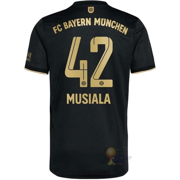 Calcio Maglie NO.42 Musiala Away Maglia Bayern München 2021 2022 Nero