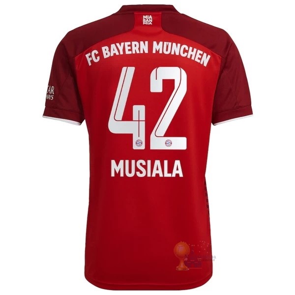 Calcio Maglie NO.42 Musiala Home Maglia Bayern München 2021 2022 Rosso
