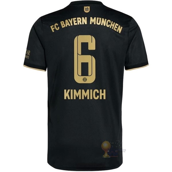 Calcio Maglie NO.6 Kimmich Away Maglia Bayern München 2021 2022 Nero