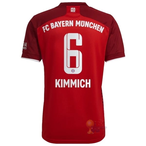 Calcio Maglie NO.6 Kimmich Home Maglia Bayern München 2021 2022 Rosso