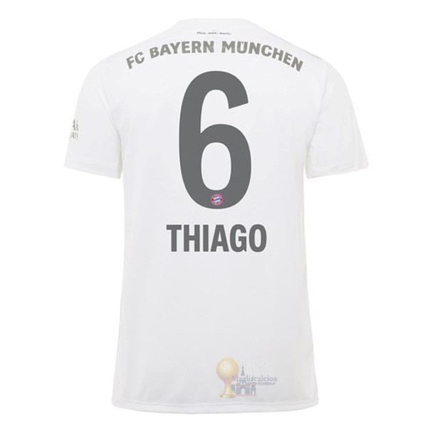 Calcio Maglie NO.6 Thiago Away Maglia Bayern München 2019 2020 Bianco
