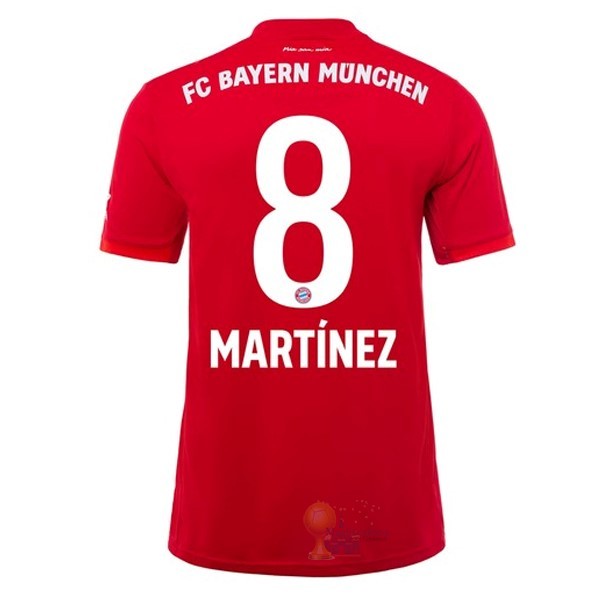 Calcio Maglie NO.8 Martinez Home Maglia Bayern München 2019 2020 Rosso