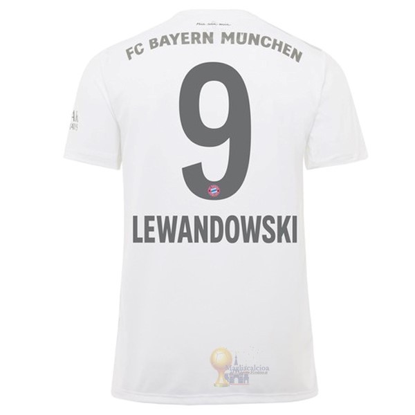 Calcio Maglie NO.9 Lewandowski Away Maglia Bayern München 2019 2020 Bianco