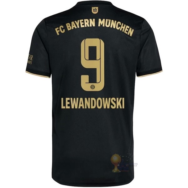 Calcio Maglie NO.9 Lewandowski Away Maglia Bayern München 2021 2022 Nero