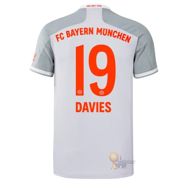 Calcio Maglie NO.19 Davies Away Maglia Bayern München 2020 2021 Bianco