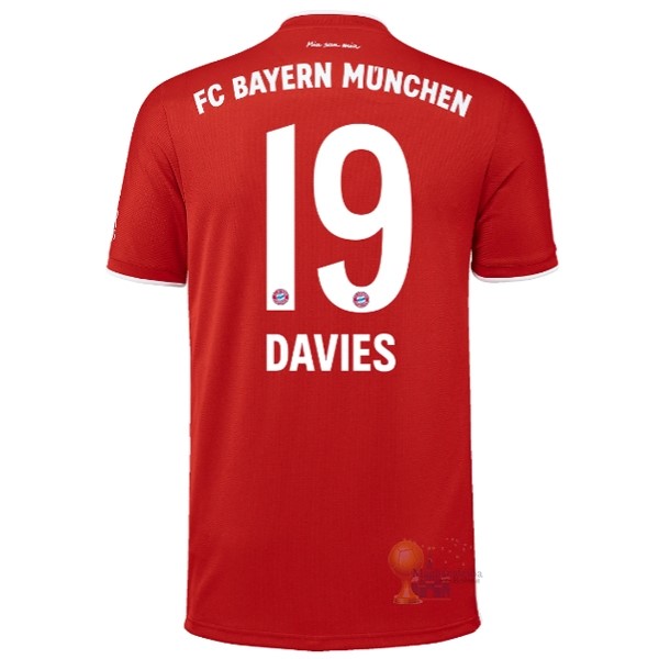 Calcio Maglie NO.19 Davies Home Maglia Bayern München 2020 2021 Rosso