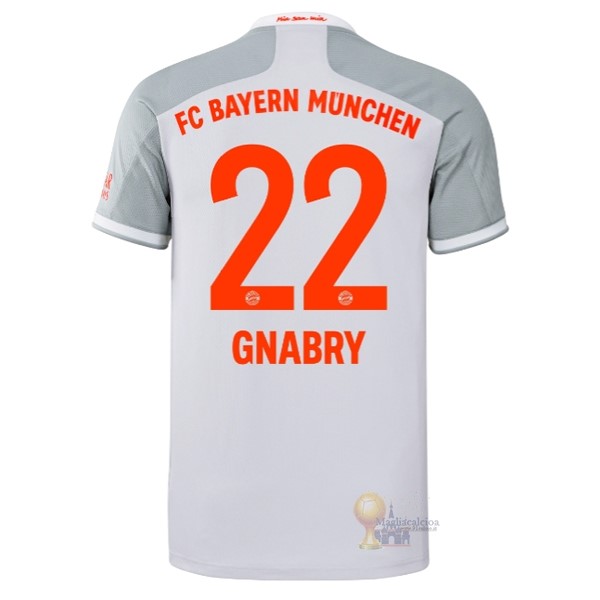 Calcio Maglie NO.22 Gnabry Away Maglia Bayern München 2020 2021 Bianco