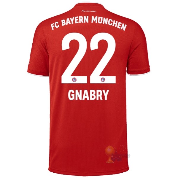 Calcio Maglie NO.22 Gnabry Home Maglia Bayern München 2020 2021 Rosso