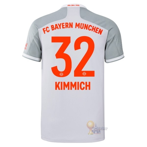Calcio Maglie NO.32 Kimmich Away Maglia Bayern München 2020 2021 Bianco