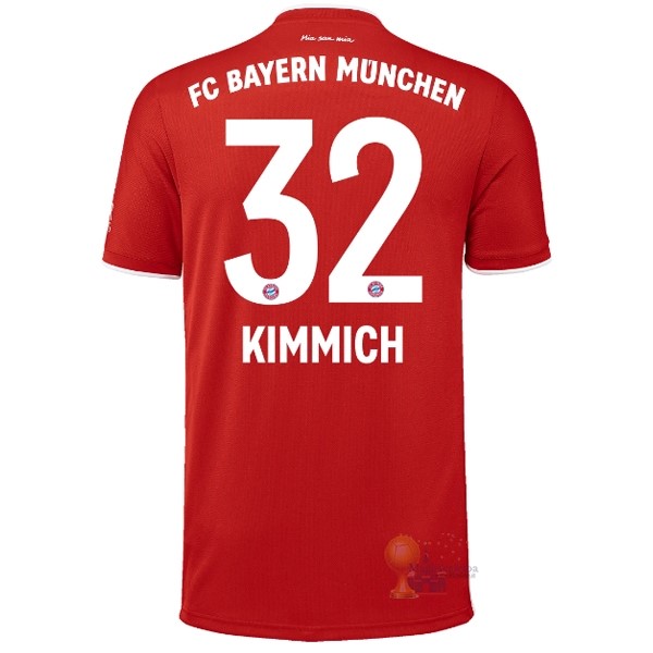 Calcio Maglie NO.32 Kimmich Home Maglia Bayern München 2020 2021 Rosso
