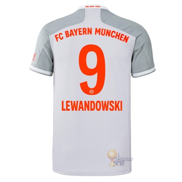 Calcio Maglie NO.9 Lewandowski Away Maglia Bayern München 2020 2021 Bianco