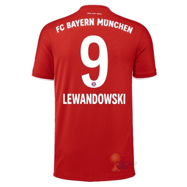 Calcio Maglie NO.9 Lewandowski Home Maglia Bayern München 2020 2021 Rosso