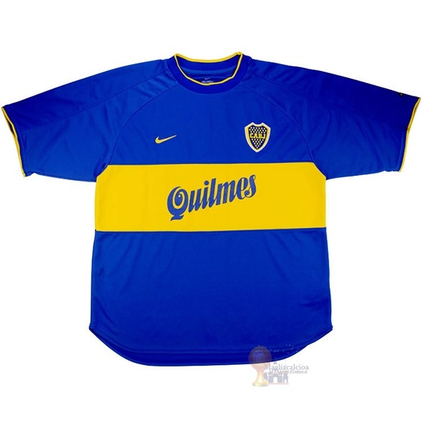 Calcio Maglie Casa Camiseta Boca Juniors Retro 2000 2001 Blu