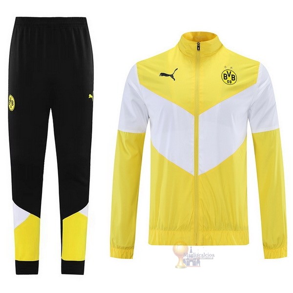 Calcio Maglie Set Completo Giacca a vento Boroussia Dorotmund 2021 2022 Nero Giallo