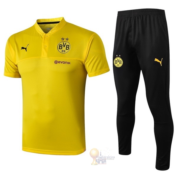 Calcio Maglie Set Completo Polo Borussia Dortmund 2019 2020 Giallo Nero
