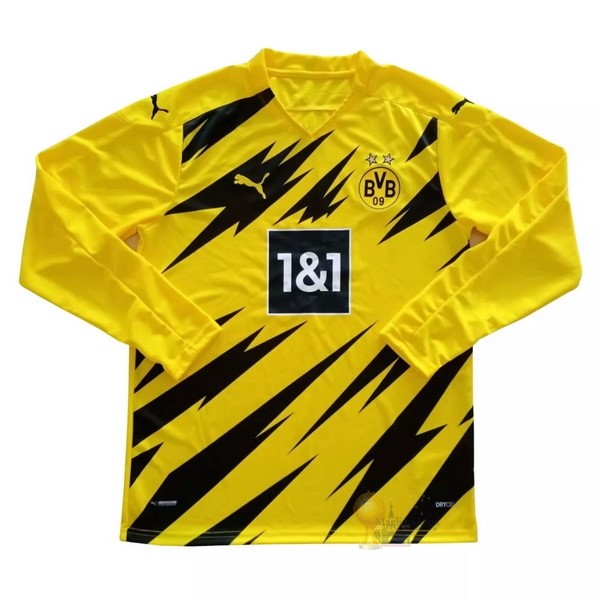 Calcio Maglie Casa Manga Larga Borussia Dortmund 2020 2021 Giallo