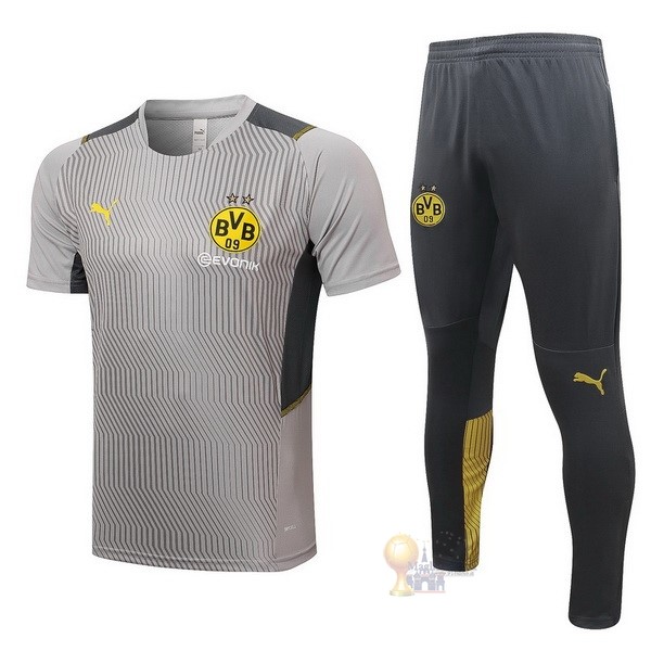 Calcio Maglie Formazione Set Completo Borussia Dortmund 2021 2022 Grigio
