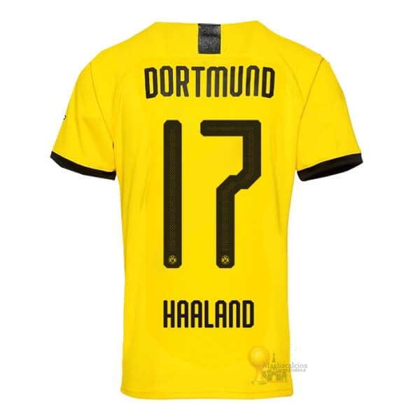 Calcio Maglie NO.17 Haaland Home Maglia Borussia Dortmund 2019 2020 Giallo