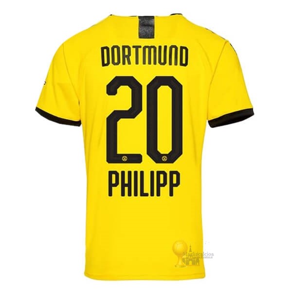Calcio Maglie NO.20 Phillipp Home Maglia Borussia Dortmund 2019 2020 Giallo