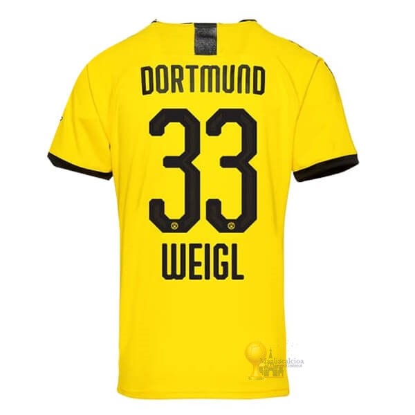 Calcio Maglie NO.33 Weigl Home Maglia Borussia Dortmund 2019 2020 Giallo