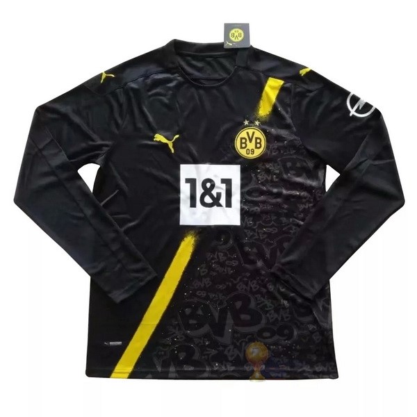 Calcio Maglie Segunda Manga Larga Borussia Dortmund 2020 2021 Nero