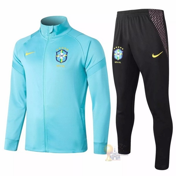 Calcio Maglie Giacca Brasile 2020 Blu Luce