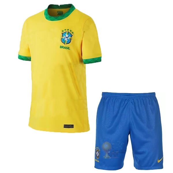 Calcio Maglie Home Set Completo Bambino Brasile 2020 Giallo