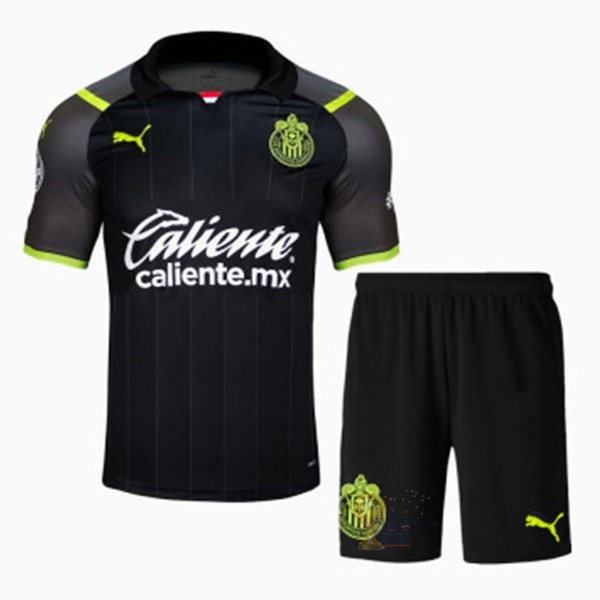 Calcio Maglie Away Conjunto De Bambino CD Guadalajara 2021 2022 Nero