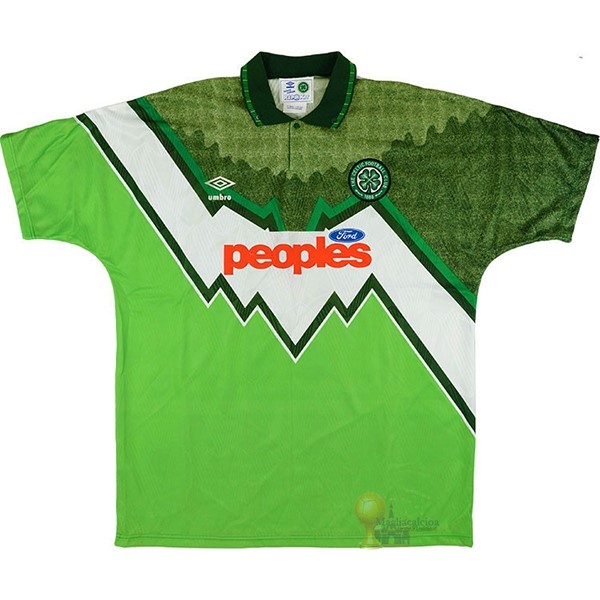 Calcio Maglie Casa Camiseta Celtic Retro 1991 1992 Verde