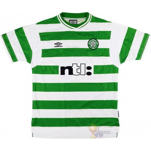 Calcio Maglie Casa Camiseta Celtic Retro 1999 2001 Verde