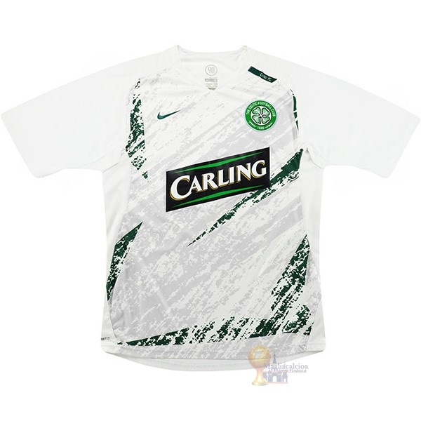 Calcio Maglie Segunda Camiseta Celtic Retro 2007 2008 Bianco