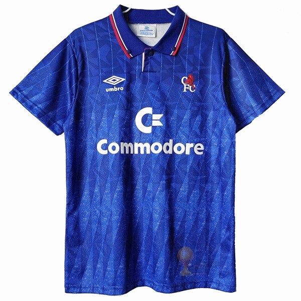Calcio Maglie Home Maglia Chelsea Stile rétro 1989 1991 Blu