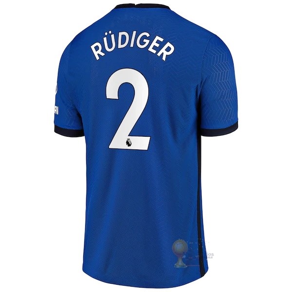Calcio Maglie NO.2 Rudiger Home Maglia Chelsea 2020 2021 Blu