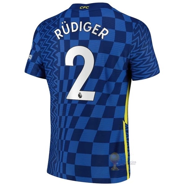 Calcio Maglie NO.2 Rudiger Home Maglia Chelsea 2021 2022 Blu