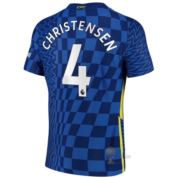 Calcio Maglie NO.4 Christensen Home Maglia Chelsea 2021 2022 Blu