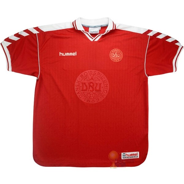 Calcio Maglie Home Maglia Danimarca Stile rétro 1998 Rosso