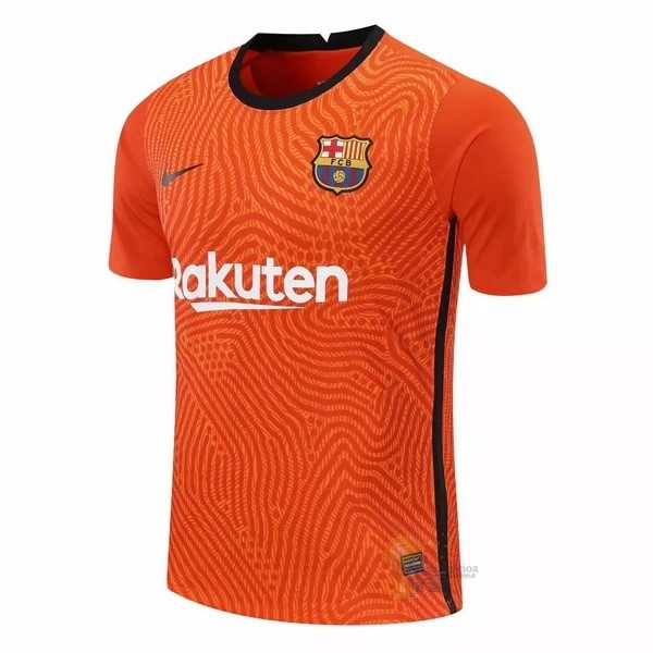 Calcio Maglie Camiseta Portero Barcellona 2020 2021 Arancione