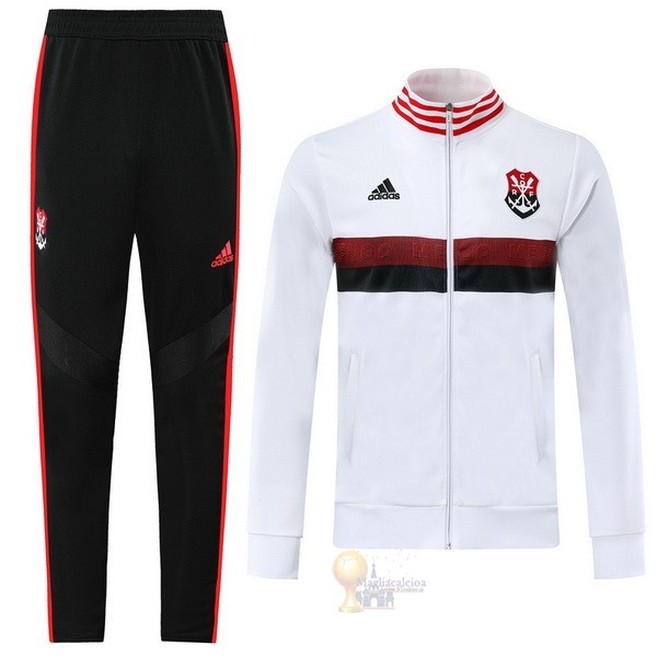 Calcio Maglie Tuta Presentazione Flamengo 2019 2020 Bianco Rosso